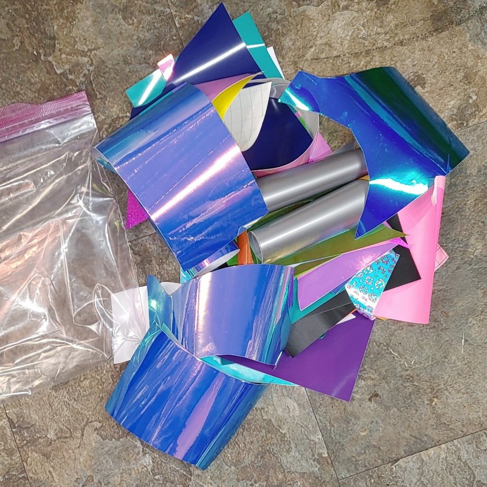 Vinyl Scraps of Permanent Adhesive